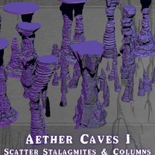 aether caves stalagmites & columns toys games underground cave rocks openlock petrified scatter cavern dragonbite dragonlock dungeonlock aetherstudios scattercaverns 3d print model - Mito3D