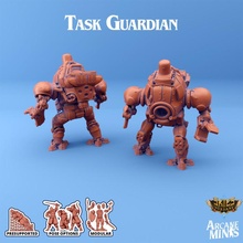 shard guardian - task toys & games dragons dungeons golem robot roleplay rpg wizard magic heavy protector large crystal caster huge robo roleplaying minis spell d&d dnd lifter servant arcane eberron sordane 3d print model - Mito3D