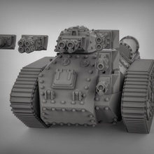 flame tank toys & games 40k guard warhammer imperial scifi tabletopgames flamer flametank melta heavybolter 3d print model - Mito3D