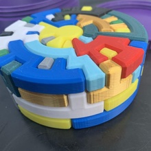 cilindro rompecabezas 2 juguetes juegos fácil divertido difícil piezas desafiante emocionante misterioso 3d print model - Mito3D