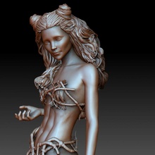 palude spirito anatomia fantasia ragazza carattere 3dprintable dnd dndcharacter polvere 3d print model - Mito3D