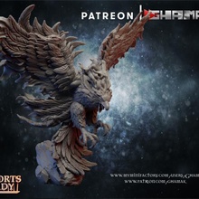 high elf phoenix support ready dragons dungeons fantasy warhammer miniature hammer wargame dnd pathfinder 3d print model - Mito3D
