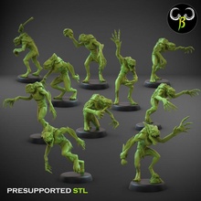 marrowsucker squad toys & games fantasy vampire miniature wargame ghoul 3d print model - Mito3D