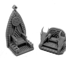 dragon throne tabletop game terrain toys & games dragons dungeons castle dungeonsanddragons d&d dnd tabletopterrain presupported pre-supported lychee dragonthrone 3d print model - Mito3D
