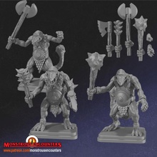 classic fomorians x3 toys & games hero modular dungeon cyclops quest crawler monstrous heroquest encounters fimir oldhammer fomorian 3d print model - Mito3D