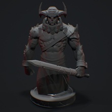 demon marauder store armor beast devil dragons dungeons fantasy mythology strong sword warrior attack dnd biblical 3d print model - Mito3D