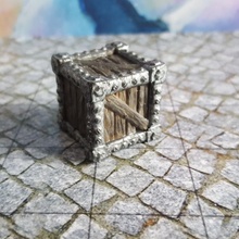rough wood crate miniature 28mm terrain dnd pathfinder scatter gloomhaven 3d print model - Mito3D