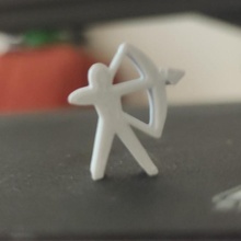 okçu meeple ok şekil karakter masa oyunu eğilmek 3d print model - Mito3D