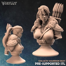 goliath female warrior bust toys & games dragons dungeons giant hero character d&d dnd dale icewind rime frostmaiden 3d print model - Mito3D