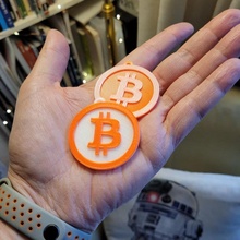 bitcoin keychain 3d print model - Mito3D