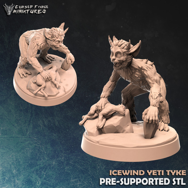 Eiswind Yeti tyke Spielzeuge Spiele Drachen Dungeons dnd Tal Reim Frostmaiden 3D print model - Mito3D