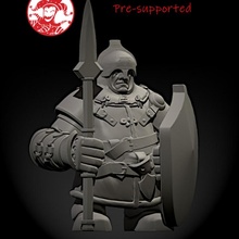 dwarf - iron legion guard toys & games stl board dragons dungeons fantasy game mini rpg warhammer 3dprinting tabletop d&d minature pre-supported 3d print model - Mito3D