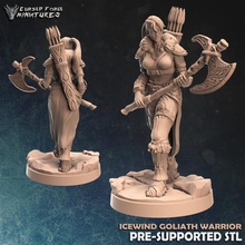 goliath female warrior character toys & games dragons dungeons fighter d&d dnd playable npc dale icewind rime frostmaiden 3d print model - Mito3D