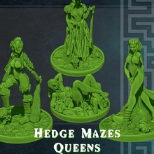 hedge maze queens toys & games women resin supportless evil aliceinwonderland murder aether bbeg killers aetherstudios badgirls 3d print model - Mito3D