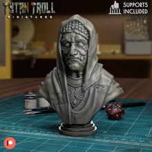 gypsy seer professionally pre-supported toys & games dragons dungeons fantasy miniatures miniature 3dprinting minis creatures dnd eva busts curse strahd 3dpainting presupported supported madam vistani 3d print model - Mito3D