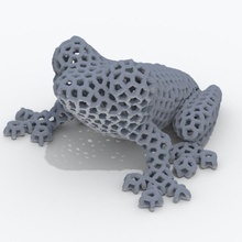 voronoi grenouille ornement animal décoration nature 3d print model - Mito3D
