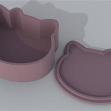 kitty pot container cute food storage 3d print model - Mito3D