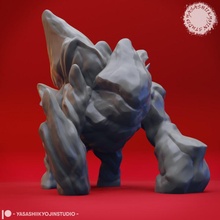 ice golem - tabletop miniature creature gaming monster stone rock elemental dnd pathfinder kingsofwar aos ttrpg 3d print model - Mito3D
