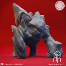 ice golem - tabletop miniature pre-supported toys & games gaming stone rock roleplaying elemental dnd pathfinder kingsofwar aos ttrpg 3d print model - Mito3D