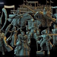 murder fair february '21 patreon release toys & games god king modular wizard villain dancer heroes arena jousting jester knights bard foundry crippled cgf spectators nobles entertainers 3d print model - Mito3D