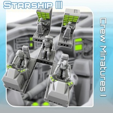 crew miniatures toys & games sci-fi star terrain war scifi tabletop starship landing 28mm hangar traveller danger starfinder traveler 3d print model - Mito3D