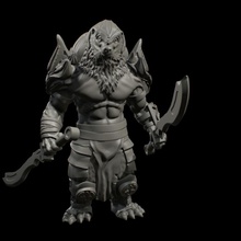 werebear 02 toys & games armor creature monster swords dnd 3d print model - Mito3D