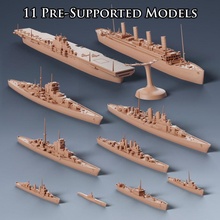 ww2 filo Eğitim uçak taşıyıcı deniz savaş denizaltı yok edici gemisi yamato titanik bismark Vicrory 3d print model - Mito3D