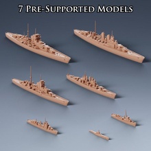 ww2 buques guerra educación mar victoria destructor acorazado uss yamato flota crucero batalla hms bismark Armada 3d print model - Mito3D