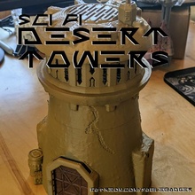 sci fi - legion modular desert towers toys & games starwars tatooine 3d print model - Mito3D