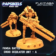 fukimasa batalla droide desolator unidad juguetes juegos pistola modular robot guerra juego carril mech cyberpunk larva moscardón necrón 3d print model - Mito3D