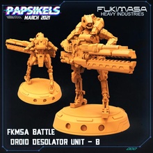 fukimasa batalla droide desolator unidad juguetes juegos pistola modular guerra carril mech cyberpunk larva moscardón necrón 3d print model - Mito3D