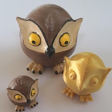 owl animal animals bird cartoon cute forest small adorable 3d print model - Mito3D