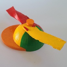 pervane şapka eğlence eğirme oyuncak hareketli çevirmek spinner 3d print model - Mito3D