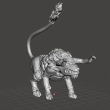 barghest - endless fantasy tactics toys & games demon dog monster 3d print model - Mito3D
