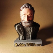 robin williams bust painting actor tribute pain paintable robinwilliams 3d print model - Mito3D