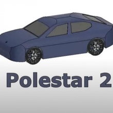 polestar 2 star volvo pole 3d print model - Mito3D