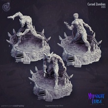 cursed zombies pre-supported toys & games brains fantasy play cast curse castnplay midnight survivor 3d print model - Mito3D