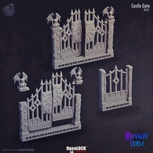 castle gate pre-supported toys & games door props cursed mansion gates curse castnplay midnight presupported mannor 3d print model - Mito3D
