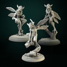 forest mephits 3 miniatures set pre-supported toys & games fantasy game rpg tabletop wargame dnd pathfinder ttrpg dnd5e dndminiatures dndcharacters 3d print model - Mito3D
