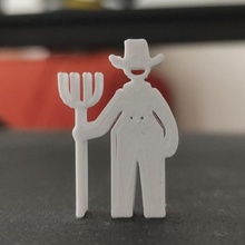 agriculteur meeple ferme personnage jeu plateau paysan 3d print model - Mito3D