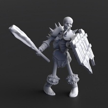 scheletro club pre supported giocattoli Giochi fantasia scudo non morti 3d print model - Mito3D