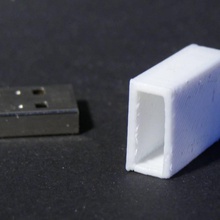 usb memory stick holder larger version gadgets & electronics 3d print model - Mito3D