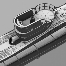das çizme rc u boot tip vii gövde 1 48 Almanca denizaltı İkinci Dünya Savaşı uboat boat Donanma uboot 3d print model - Mito3D