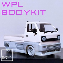 wpl d12 rc complete bodykit widebody cars carry suzuki drift rcdrift wpld12 keitruck 3d print model - Mito3D