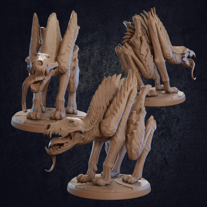 OS pouncer présupporté jouets Jeux animal bête os patron créature dragon fantaisie mini monstre rpg squelette crâne miniature énorme trappeurs table dnd loge 3D print model - Mito3D