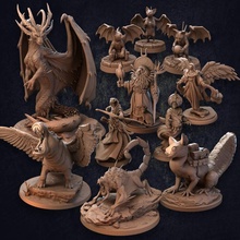 glimmer scale trapper pack - presupported toys & games beast boss characters dragon egyptian fantasy lion miniatures large snake huge monsters trappers genie creatures baboon medium ttrpg lodge mandrilcore 3d print model - Mito3D