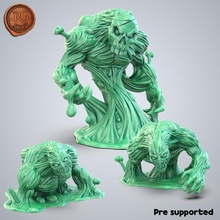 blood flesh elementals toys & games miniatures monster wargames sculpt tabletop elemental supports d&d presupported 3d print model - Mito3D