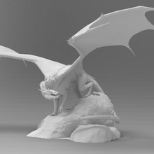 épico Dragão animal criatura fantasia monstro asas mitologia 3d print model - Mito3D