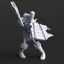 esqueleto clube pre supported brinquedos jogos escudo Morto vivo 3d print model - Mito3D