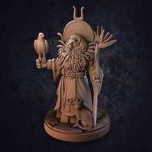 ramos lion druid - presupported toys & games bird cat dragon dungeons egyptian fighter good hero man mini rpg character miniature male trappers dnd lodge 3d print model - Mito3D